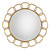 35” Circulus Gold Wooden Framed Beveled Round Wall Mirror - 33378949