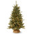 4' Pre-lit Potted Burlap Artificial Christmas Tree, Clear Lights