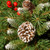 Frosted Pinecones with Grapevine Artificial Christmas Wreath, 16-Inch, Unlit