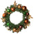 Green Foliage with Ornaments Artificial Christmas Wreath, 24-Inch, Unlit