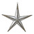 7.5" Silver and Brown Mirrored Five Point Star Christmas Ornament