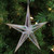 7.5" Silver and Brown Mirrored Five Point Star Christmas Ornament