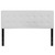 61.5" Pure White and Black Contemporary Button Tufted Headboard - Queen Size