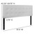 61.5" Pure White and Black Contemporary Button Tufted Headboard - Queen Size