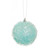 Glittered Ice Blue Shatterproof Snowy Winter Christmas Ball Ornament 3.25" (80mm)