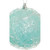 Glittered Ice Blue Shatterproof Snowy Winter Christmas Ball Ornament 3.25" (80mm)
