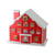10.25" Red and White Advent House with Chimney Storage Box