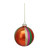 3.25" Bohemian Orange, Pink, and Green Glitter Striped Christmas Ball Ornament