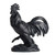 18.25" Night Black Patio Rooster Shaped Decorative Figurine