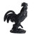 18.25" Night Black Patio Rooster Shaped Decorative Figurine