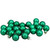 24ct Green 2-Finish Glass Christmas Ball Ornaments 1" (25mm)