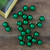 24ct Green 2-Finish Glass Christmas Ball Ornaments 1" (25mm)