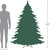 6.5' Pre-Lit Medium Natural Emerald Flocked Artificial Christmas Tree, Clear Lights