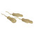 Set of 3 Gold Feather Ornaments 8”