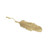 Set of 3 Gold Feather Ornaments 8”
