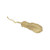 Set of 3 Gold Feather Ornaments 8”
