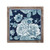 Set of 2 Distressed Finish Blue and White Floral Framed Tile Wall Decor 16" - 33407795