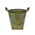 Set of 3 Rusted Werner Galvanized Planters 14.5”