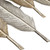 24.5" Brown and Silver Colored Leaves Wall Decor