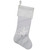 20" White and Silver Snowflake Christmas Stocking with Cuff