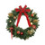 Pre-Decorated Red Bow and Ornaments with Pinecones Artificial Christmas Wreath - 24-Inch, Unlit