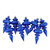 8ct Lavish Blue Shatterproof Shiny Ribbed Christmas Finial Ornaments 4.25"