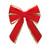 24" Red and Gold Commercial 4 Loop Outdoor Christmas Bow