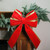 24" Red and Gold Commercial 4 Loop Outdoor Christmas Bow