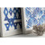 Set of 2 White and Indigo Casual Style Wall Decor 16.5"