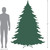 7' Full Snowy Delta Pine with Cones Artificial Christmas Tree, Unlit