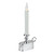 11" Battery Operated White and Silver LED Christmas Candle Lamp with Toned Base