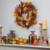 Maple Leaf and Berry Twig Artificial Fall Harvest Wreath, 22-Inch