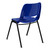 22" Navy Ergonomic Shell Stack Chair with Black Frame