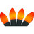 4ct Orange Opaque Candelabra Glass C9 Replacement Bulbs 3.25"