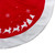 48" Red Sleigh and Reindeer Embroidered Christmas Tree Skirt - White Trim