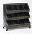 35.75" Black and Gray Industrial Iron Shelf Display with 12 Display Bins