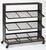 35.75" Black and Gray Industrial Iron Shelf Display with 12 Display Bins