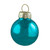 24ct Shiny and Matte Teal Green Glass Ball Christmas Ornaments 1" (25mm)