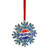 3.5" Silver and Blue Pepsi Logo Snowflake Christmas Ornament