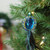 9" Blue and Gold Peacock Feather Jeweled Tassel Christmas Ornament
