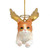 4" Flying Orange Cat Hand Painted Holiday Ornament