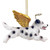 4" Flying Dalmatian Dog Angel Christmas Ornament