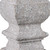 Set of 2 Adley Carved Gray and White Granite Pillar Candleholders 23"
