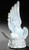 9.75" Clear and White Holy Family in Angel Wing Christmas Figurine