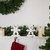 Set of 2 White Glittered Snowflake Christmas Stocking Holder 6.5”