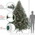 Real Touch™? Pre-Lit Full Flocked Jasper Balsam Fir Artificial Christmas Tree - 9' - Clear Lights