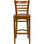 43.75" Brown Traditional Ladder Back Restaurant Barstool
