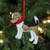 4" Cream White and Brown Plush Dog Christmas Ornament