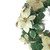 24" White Poinsettia and Pine Cone Artificial Christmas Wreath - Unlit