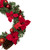 24" Poinsettia with Pinecone and Ball Artificial Christmas Wreath - Unlit